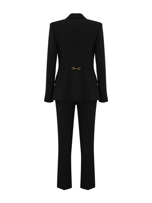 Tailleur monopetto in crepe nero Elisabetta Franchi | TP00151E2110